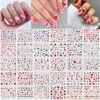 30 Sheets Valentine's Day Nail Art Stickers Red Lips Nail