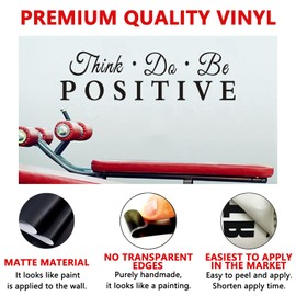 Wall Stickers, Wall Stickers Living Room, (Easy to Install), for Bedroom Office Wall Decor Decals Inspirational Quotes Boys Girls Teens Home Vinyl Art Family Decor Words, Think do be Positive 25"X7"