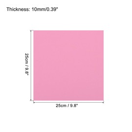 MECCANIXITY EVA Foam Sheets Pink 9.8 Inch x 9.8 Inch 10mm Thick Crafts Foam Sheets for Costumes, Arts and Crafts Projects Pack of 6
