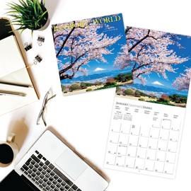 Graphique 2026 Passport to the World Mini Wall Calendar | 7” x 7” | Thick Paper | Home & Office Organizer | Large Monthly Grid | 3 Languages & Marked Holidays | 4 Month Preview Page for 2027