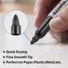 Ezzgol Permanent Markers Bulk, 72 Pack Black Permanent Marker Set,