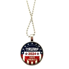 Trump 2024 SAVE AMERICA Presidential Election Collectible Necklace 2 PC/Set