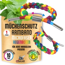 LGBTQ-Pride - Mosquito Repellent Bracelet Adult Pack of 1 - Rainbow Braided - Anti Mosquito Protection, Extremely Effective & Reusable | Mosquito Bracelet for Camping & Festival
