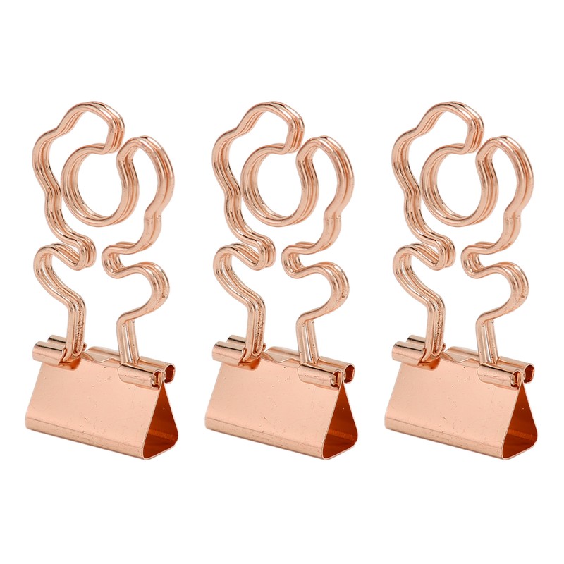 100 Pcs Mini Binder Clips Flower Shape Strong Clamping Force
