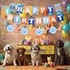 Blue Dog Happy Birthday Banner, Dog Themed Banner Happy Birthday