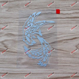 3S MOTORLINE 5'' Silver Huginn and Muninn Twin Ravens Decal Sticker Car Vinyl Norse Odin Style b