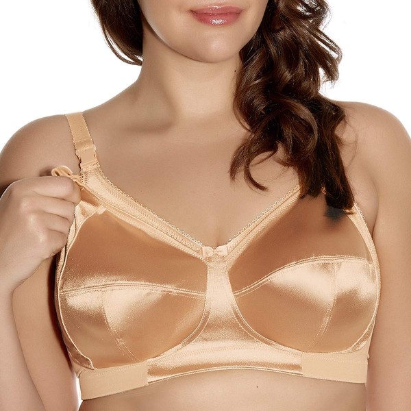 GODDESS Keira Side Support Wire-Free Nursing Bra 40L, Nude