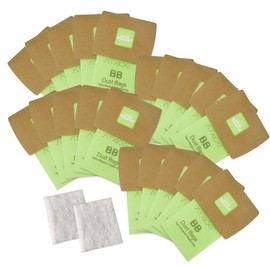 20 Pack Type BB Canister Bags Replacement Fit for Oreck XL Buster B Canister Vacuum bags PKBB12DW BB180 BB280 BB850 BB870 BB900 BB1000 MV160 with 2 Motor Filter