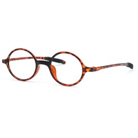 Zeelool anteojos de lectura redondas clásico para mujeres y hombres, anteojos circulares ZJCT950943, color negro, Tortoise, Small