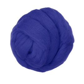 PATIKIL Wool Roving Yarn, 250G/8.8OZ Soft Felting Wool Pure Chunky Roving Yarn Bulk for Needle Felting Knitting Blanket Spinning Weaving DIY Craft, Sapphire