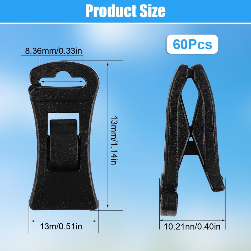 Byffoer Sock Clips [60 PCS] - POM Material, Portable Laundry