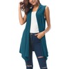 Urban CoCo Women’s Sleeveless Asymmetric Hem Open Front Cardigan Vest