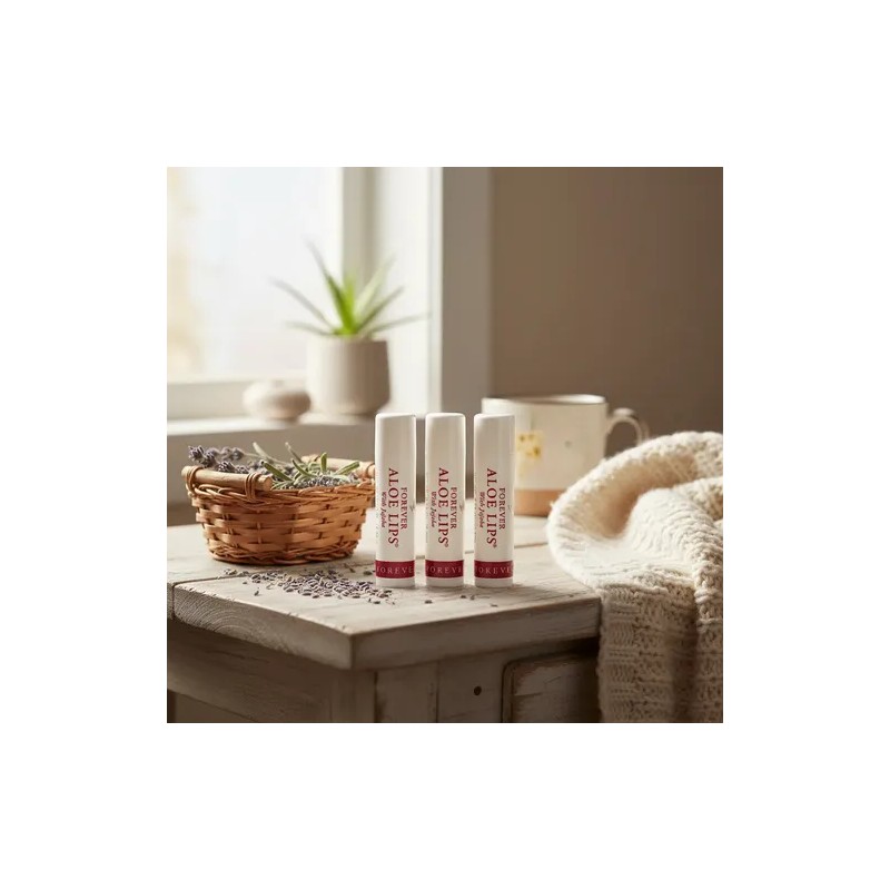 Pack 3 Pzs Lips Aloe Y Jojoba Forever Living Bálsamo
