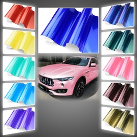 JDMBESTBOY Premium Super Ocean Blue Gloss Metallic Automotive Vinyl Wrap Bumper Sticker Decal Bubble Free Air Release Self Adhesive Car Decoration Roll Film Sheet - 12"x60" (1FTx5FT)