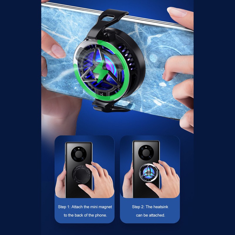 Magnetic Cell Phone Cooler Adjustable Temperature Portable Lightweight Phone Cooling
