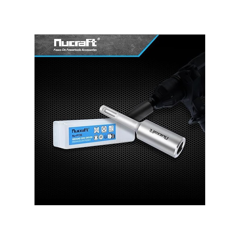 Nucraft SDS-PLUS Professional Ground Nail Driver for Inserting Deep Earth