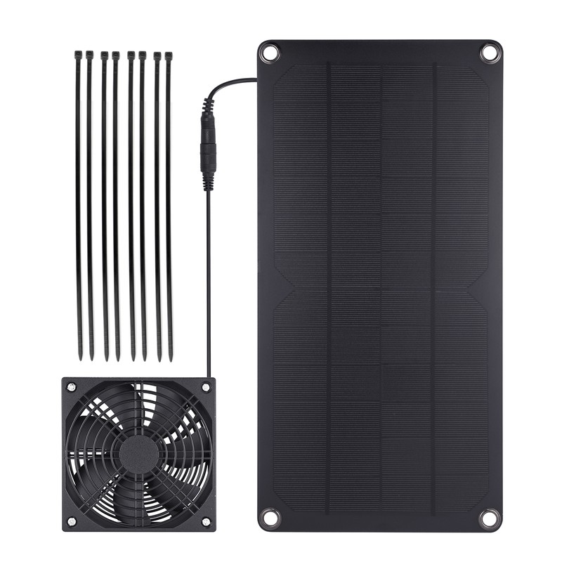 Solar Panel Single Fan 10W Weatherproof solar panel kit for