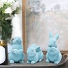Hodao Set of 2 Flocked Easter Bunny Figurines – 5.5-Inch