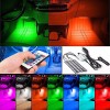 QUAYUB For JEEP 4pcs LED RGB Car Interior Atmosphere Light