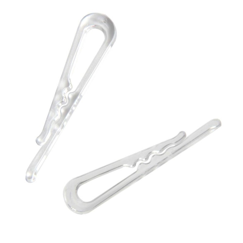 SBYURE 500 PCS U Shape Clear Durable Plastic Alligator Clips