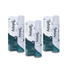 ADVAITA Astopil Minoxidil 5, Espuma para el tratamiento de la Alopecia Andrognetica, Areata e Hipotricosis Congnita en Espuma, Contenido Paquete de 3 