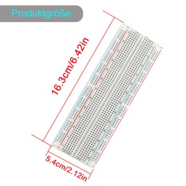 GERUI Breadboard 830 Pin Solderless Prototype PCB Board Kit for Arduino Proto Shield Distribution Connecting Blocks, Pack of 3