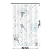 Ruelvth Stall Shower Curtain, Green and Grey Dandelion Shower Curtain