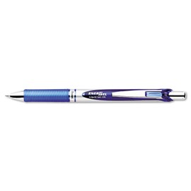 Pentel BL77C EnerGel RTX Retractable Liquid Gel Pen.7mm, Black/Gray Barrel, Blue Ink