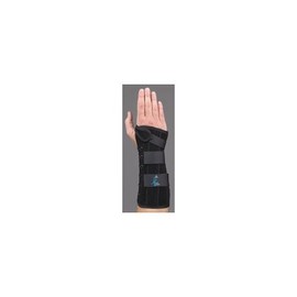Med Spec Wrist Lacer with palmar pad, 10.5" Black, Small Left