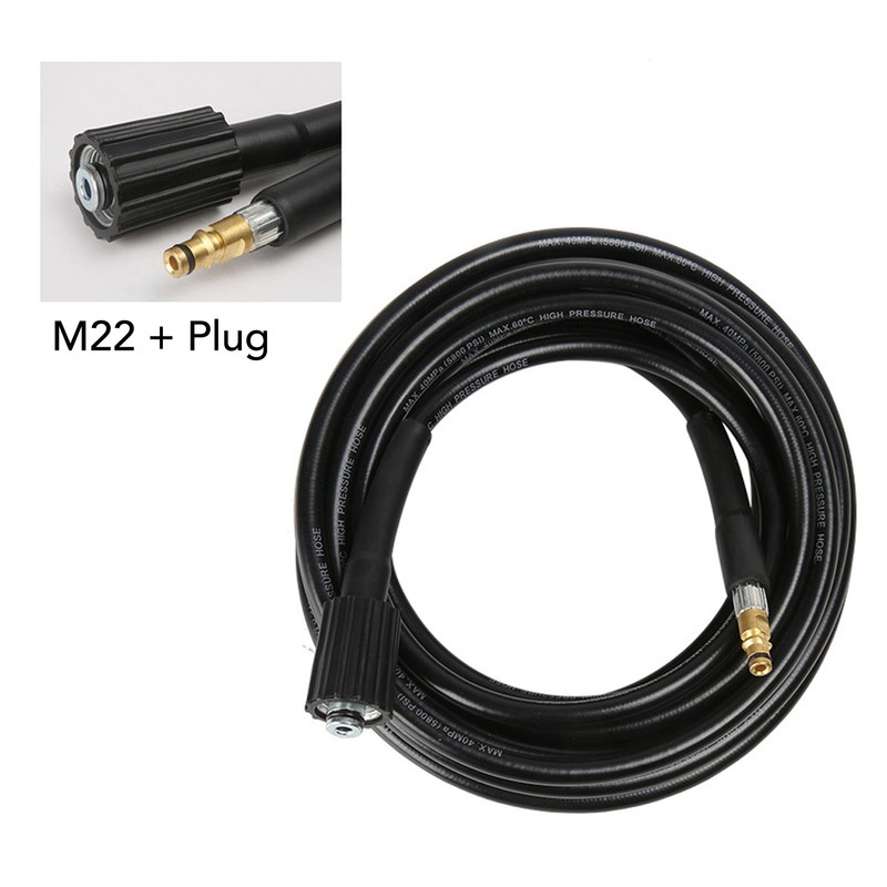 Pressure Washer Hose 5800PSI M22 and Plug Rubber Power Washer