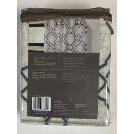 Allen + Roth (1 PANEL) 3728095 ALLEN + ROTH NAVY TILLI 50"X84" ROD POCKET/BACK TAB CURTAIN