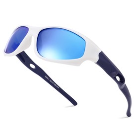 Eyesdecor Kids Sports Polarized Sunglasses Unbreakable Mirrored Glasses Shades for Boys Girls Age 4-12