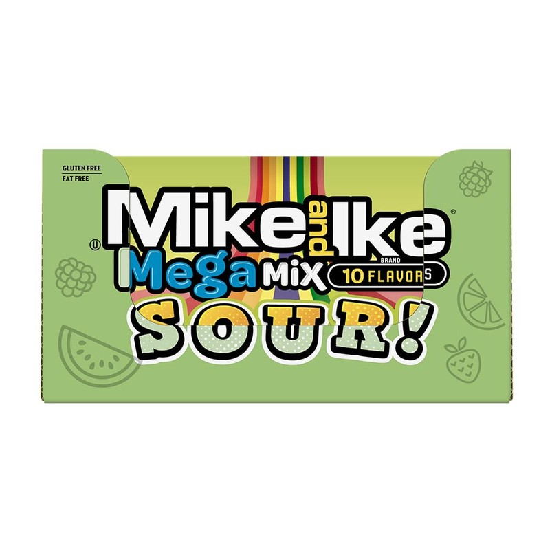 NEW Mike & Ike Mega Mix Sour Gluten Free/ Fat