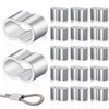 DBALL Pack of 50 Aluminium Crimping Loop Preformed Double Sleeves