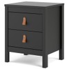 Tvilum, Black Matte Madrid 2 Drawer Nightstand