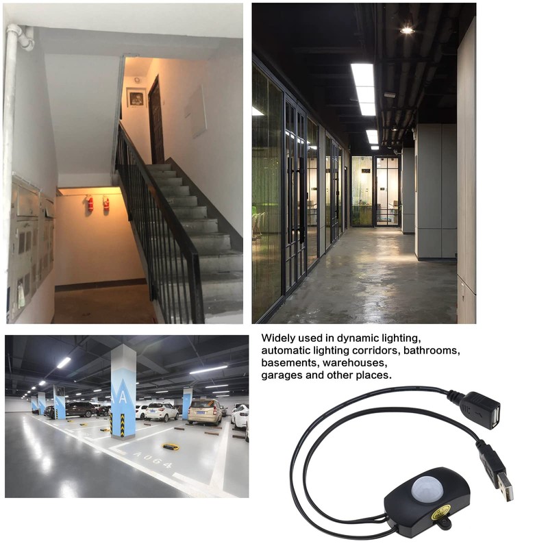 YINETTECH PIR Motion Sensor Switch DC 5V-24V 4A Presence Sensor