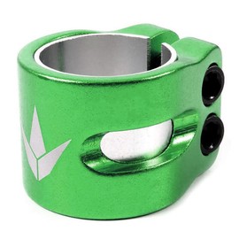 Blunt Stunt Scooter Cut Out Double Clamp 31.9/34.9 Park Trick Pedal Scooter Replacement Handlebar Clamp + Fantic26 Sticker (Green - Anodised Green)