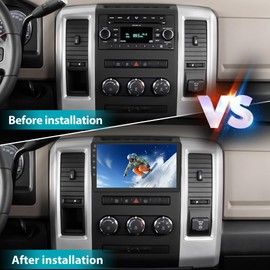 [2GB+64GB] Car Radio Stereo for Dodge Ram 1500 2500 3500 2009-2012 Jeep Wrangler JK 2007-2018 with CarPlay Android Auto