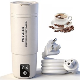 Travel Electric Kettle,Miicasa Dual Voltage 120-240V Portable Water Heater with 6 Temperature Preset and Auto Shut-Off Boil Dry,for Global Use