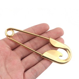 Large Safety Pins Skirt Shawl Large Pin Accessory Hardware Making 4" Giant Laundry Pins Jewelry Jumbo Horse Blanket Pins Handbag Pins 10Pcs (Gold)
