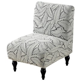SEAUR Armless Accent Chair Cover Slipper Slipcover Chair Covers for Living Room Dining Removable and Washable Stretch Anti-Fouling Furniture Protector Gary