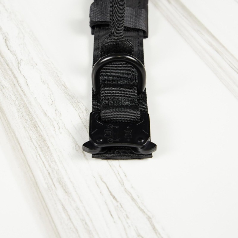 Tactical Nylon Dog Collar (Large, Black)