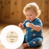 7 Pcs Baby Milestone Cards,Wooden Double Sided Round Baby Month