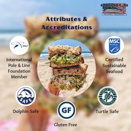 American Tuna Sushi-grade Wild Albacore Tuna Fish - No Salt Added, Wild Caught, MSC Certified, and Pole Caught | (6) 6 Ounce Cans | Super Premium Canned Tuna for Health and Flavor Enthusiasts!