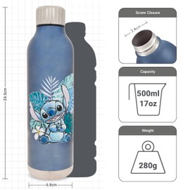 Stainless Steel Water Bottle by Polar Gear - Vacuum Insulated Kids Water Bottle for 12 Hours Hot & 24 Hours Cold, BPA Free Leakproof Flask - Ideal for Fans of All Ages (Stitch)