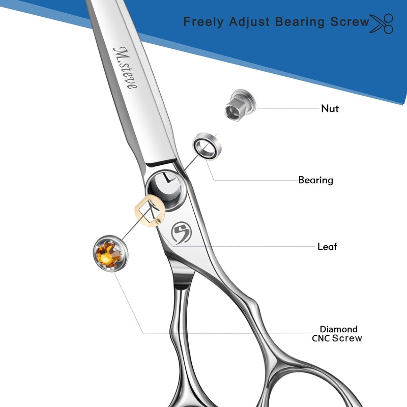 M.steve Professional Hair Cutting Scissors 6 Inch, VG10 Stainless Steel