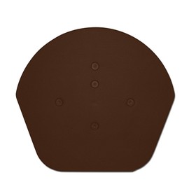 1 x Brown Klober Domed End Cap - Uni-Dry or Uni-Click - Mortar Free end Tile for Gable/Apex Roof.