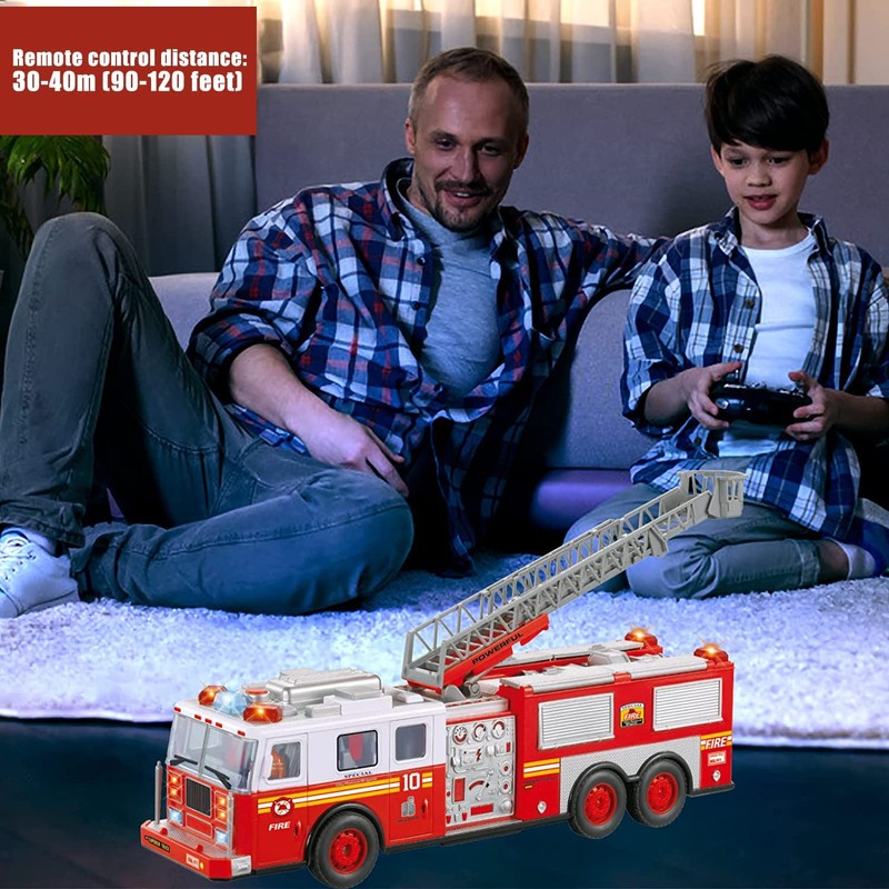 Liberty Imports RC Fire Truck - Big Remote Control Toy