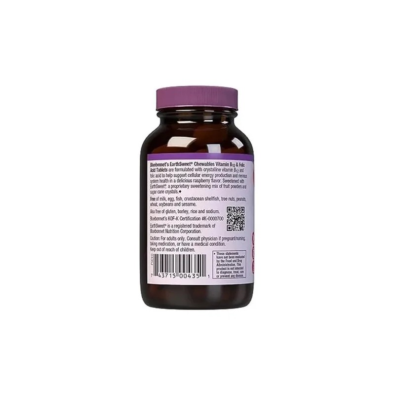 Bluebonnet Vitamina B12 1000mcg Y Ácido Fólico 400mcg