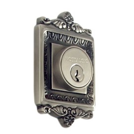Nostalgic Warehouse Egg and Dart Deadbolt with Knob, Single Cylinder, Antique Pewter